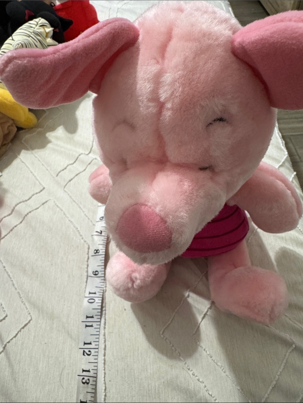 Disney Pink Plush Piglet Puppy with Striped Sweater